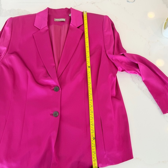 100% Silk Y2K Magenta Blazer | Vintage 90s 2000s Statement Jacket - Picture 7 of 7